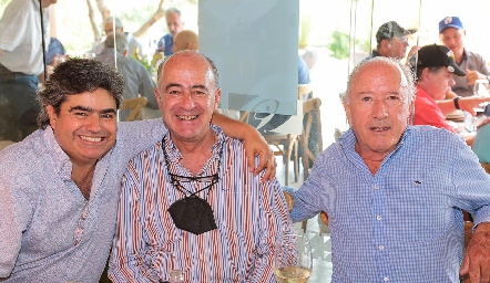  Francisco Leos, Rafa Olmos y Chicho Meade.