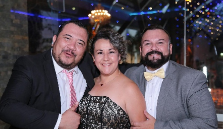  Miguel Ángel Barba, Erica María Ceballos y Juan Luis Cádenas.