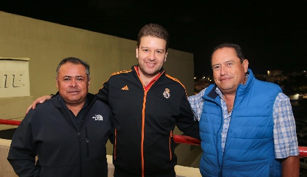  Juan Carlos Banda, Francisco Acosta y Adolfo Arriaga.