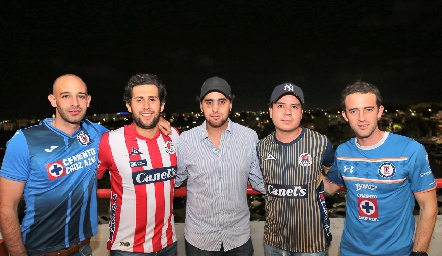  Francisco Maza, Gabriel Villarreal, Diego Rodríguez, Rodrigo Agundis y Andrés Maza.
