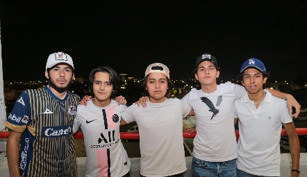  Gustavo Enríquez, Alfer Hernández, Emanuel de la Torre, Juan Pablo Kemp y Sebastián de la Torre.