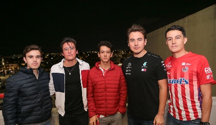  Rodrigo Ortiz, Luis Manuel Mata, Hadar Jiménez, Javier Tovar y Diego Rosales.