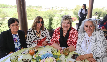  Coco de Meade, Elena Zamacona, Rosy Miller y Elisa Peláez.