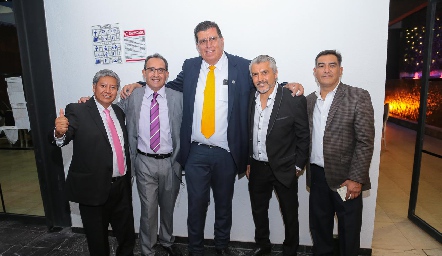  Ramón Ramírez, Oscar Tudón,  Mauricio Acosta, Joel Cardona y José Luis Llanas.