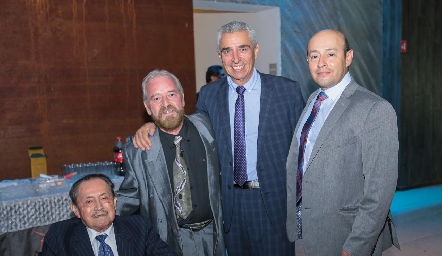  José Luis Llanas, Mario Negrete, Guillermo Puyou y Antonio Herbert.