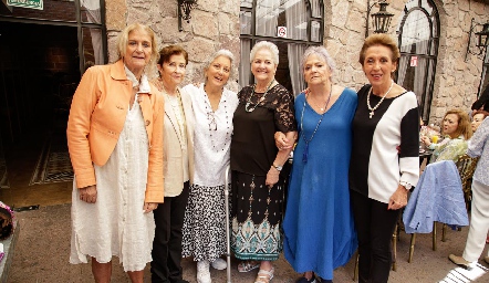  Paty Carrillo, Ángeles Martí, Belenda González, Marcela Borbolla, Raquel Bárcena y Licha Abella.