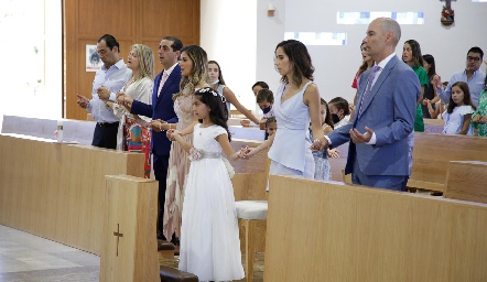  En oración.