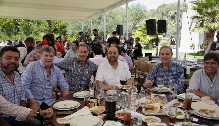  Alejandro Pérez, Juan Carlos Valladares, José Luis Hernández, Teófilo Torres Corzo, Miguel Valladares y Francisco Leos.