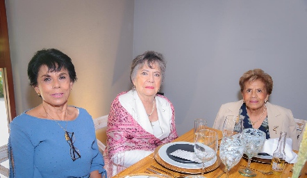  Elizabeth Torres, María Eugenia Ugalde e Isabela Anaya.