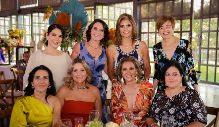  Beatriz Carpizo, Lupita Bárcena, Lourdes Leiva, Gaby Balbontín, Montse Gómez, Pupi García, Alicia Téllez y Lourdes Del Valle.