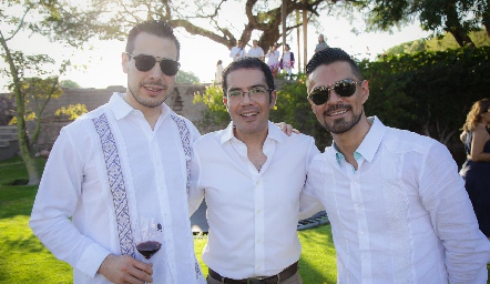  Luis Muñoz, Felipe Peña y Edgardo Delgado.