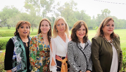  Carmelita Vázquez, Diana Guel, Laura García, Gladys Castellano y Silvia Esparza.