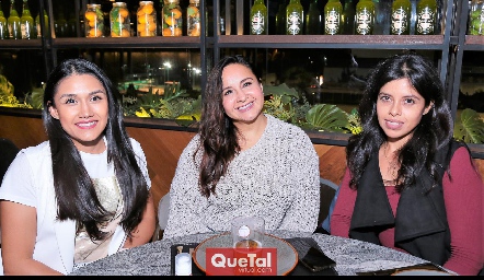  Denise Barbosa, Karina Garrido y Natali Martínez.