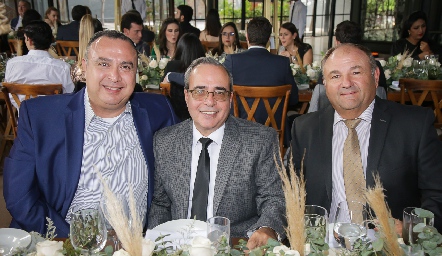  Gaspar García, Karim Nacult y Alfredo Hanun.