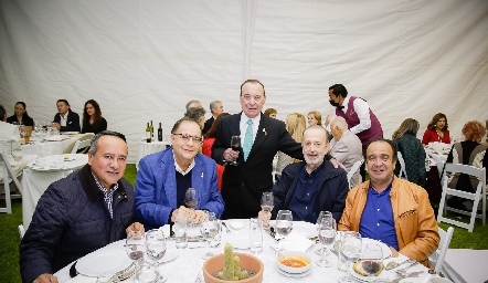  Gustavo Rodríguez, Alfonso Martínez, Abelardo Uría, Evaristo y Jaime Lafuente.