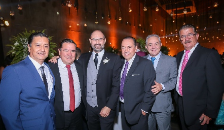  Ricardo Herrera, José Luis Valle, Ricardo Pérez, Juan Carlos Valle, Ezequiel Flores y Cuate Muñiz.