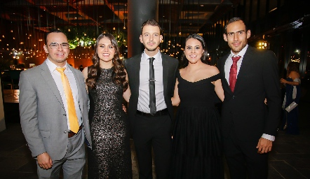  Miguel Duarte, Adriana Ortiz, Fernando O´Farrill, Estefi Benavente y Andrés Navarro.