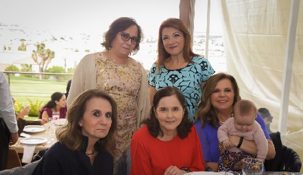  Roxana Ruiz, Adriana Beltrán, Luz María Autrique, Marcela Alcaraz, Ivette Autrique y Macarena.