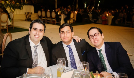  José Carlos Mahbub, Rodrigo Villasana y José Miguel Muñoz.