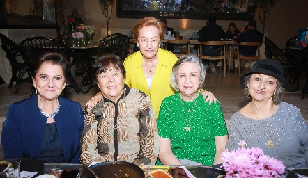  Martha Elena Gutiérrez, Martha Elena Gómez, Elsa Díaz de León, Margara Palau y Noemí Villalba.