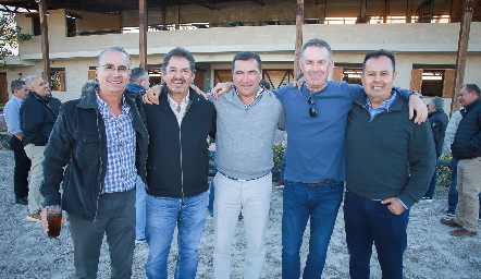  Ricardo Balbontín, Dagoberto Castillo, Héctor de la Rosa, Jorge Mendizábal y Héctor Gutiérrez.