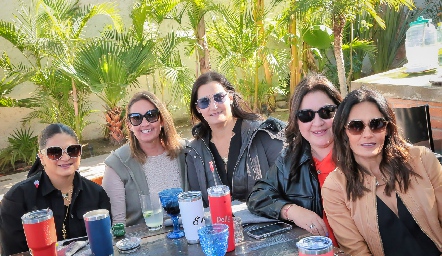  Chelito Padrón, Marcela Payán, Sandra Morelos, Deyanira Cázares y Claudia Artolózaga.