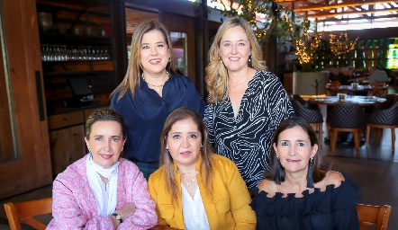  Lucía Martínez, Cristina Galán, Sofía Carrillo, Lourdes Gutiérrez y Marcela Valle.