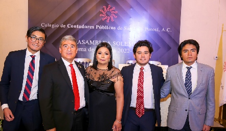  Iván Silva, Amílcar Silva, Verónica Jiménez, Jair Silva y Carlos Silva.