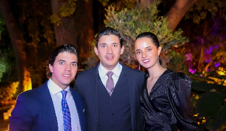  Sebastián Garza, Federico Garza y María Gameros.