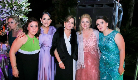  Maribel Rangel, Marily de Tobías, Ana Emelia Tobías, Luz María Márquez y Luz María Ruiz.