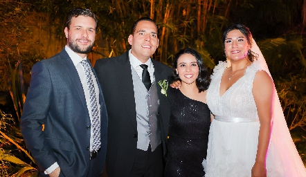  Juan Francisco Pinonseli, Bradish Payan, Mariela Pérez y Carmelu Díaz.