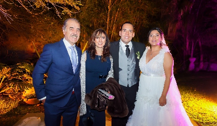  Marco Güemes, Martha Abud, Bradish Payan y Carmelu Díaz.