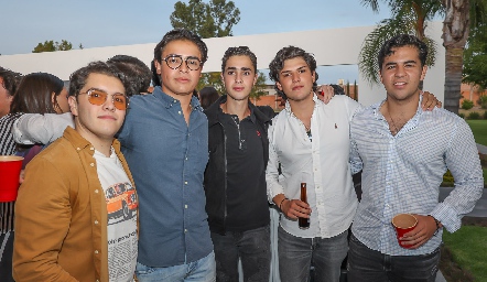  Javier Dávila, Gabriel Valle, Eduardo Zendejas, Rodrigo Rubio y Fernando Abaroa.