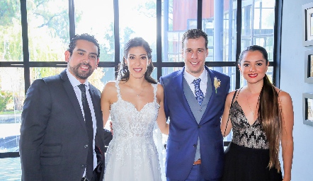  Alan Flanders, Alejandra González, Fernando González y Dinora Rivera.