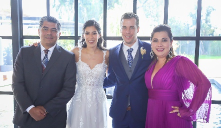  Sergio Rodríguez, Alejandra González, Fernando González y Arely Lara.