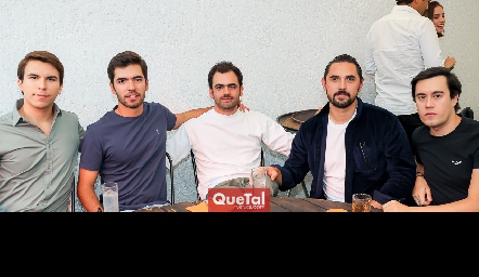  Abraham Tobías, Juan Pablo Quintero, Juan Pablo Abud, Rodrigo Hunter y Daniel Estrada.