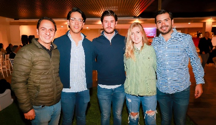  Edgar Zúñiga, Diego Tobías, Chema Andrés, Maca Anaya y Rodrigo Pérez.