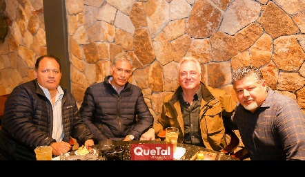  Pedro Monjarás, Francisco Aguirre, Jesús Ramírez Stavros y Hudson Burgos.