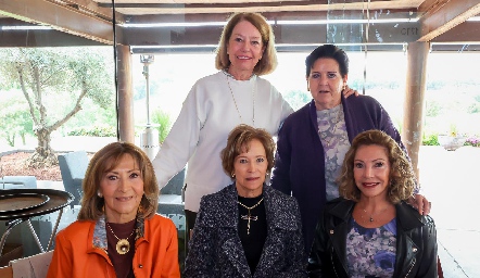  Patsy Harris, Flor Hernández, Esther Darbel, Martha Elena Garza y Lula Díaz Infante.