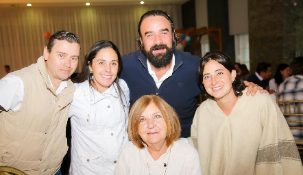  Aldo Azuara, Carmen Cuesta, Mauricio  Moreno, Gloria y Cristina Mendizábal.