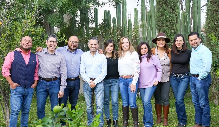 Alejandro, Daniel, Juan Carlos, Vicente Aguilar, Verónica López, Carolina Delgadillo, Mónica Rivera, Anely Anguiano, Yudith Pérez y Sergio Muñoz.