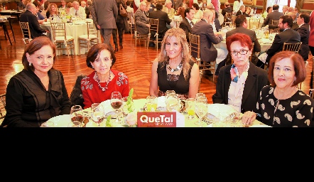  Coco Méndez, Leticia Martínez, Martha Elena de Díaz de León, Lucía Martínez y Ángeles Guerra.