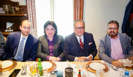  Javier Coello, Ma. Eugenia Reyna, Juan Manuel Arias y Jorge Vera.