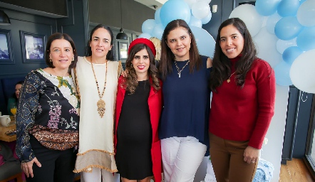  Ana Luisa Garza, Nancy Puente, Iza Garza, Ceci Ponce y Estefanía Díaz Infante.