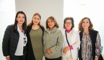  Lupita Padilla, Alejandra Dimas, Tere Dimas, Silvia Villalobos y Fabiola Torres.