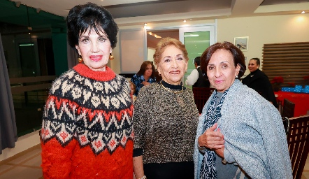  Lucy Stahl, María del Carmen Morales y Leticia Martínez.