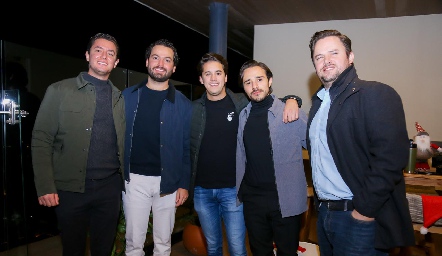 Eduardo García, Carlos Villanueva, Mauricio Martínez, Sebastián Rodríguez y Juan Autrique.