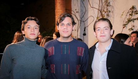  Pablo Jiménez, Manuel Ascanio y Diego Bedolla.