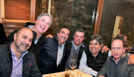 Eduardo Nieto, Andrés Bárcena, Gerardo Galván, Carlos Malo, Paco Leos y Javier Palau.