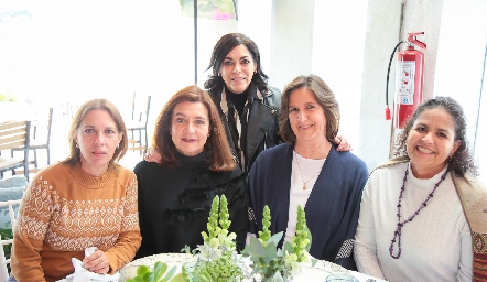  Maruja Villasuso, María del Carmen de la Rosa, Yolanda Altamirano, Marcela Grande y Martha Alicia Rangel.